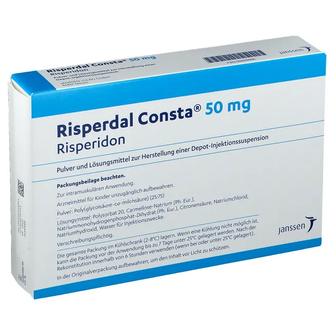 Risperdal Consta 50mg powder and solv for depot-suspension for inj, 1 vial powder + 1 syringe solvent